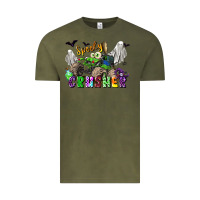 Vintage Olive spooky crusher monster truck Vintage Tee - LillyAllenDesigns
