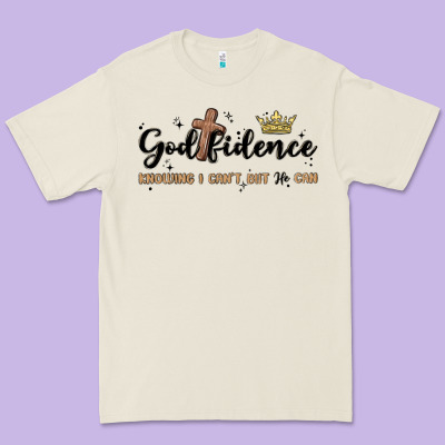 Godfidence Premium Tee Designed By Maliassmallbusiness