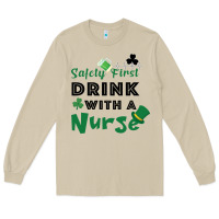 Mushroom Safety First Drink With A Nurse Long Sleeve Tee - Bettercallsaul