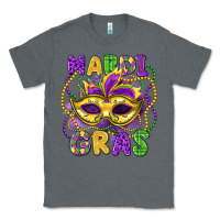 Charcoal Heather mardi gras mask Classic Tee - LillyAllenDesigns