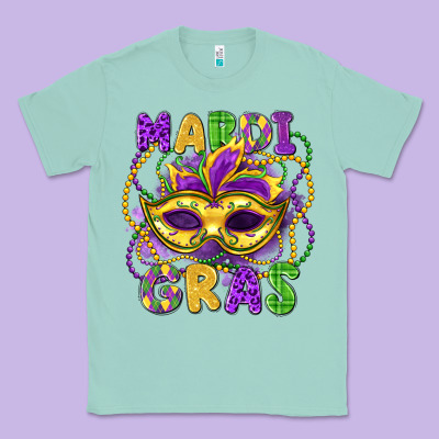 Mardi Gras Mask Classic Tee Designed By Lillyallendesigns