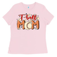 Bubblegum Pink t ball mom Ladies Tee - MaliasSmallBusiness