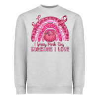 Heather Grey i wear pink for someone i love Heavyweight Sweatshirt - texasbilliewilder