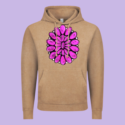 Pink Gemstone Vintage Hoodie Designed By Ranaportraitstore