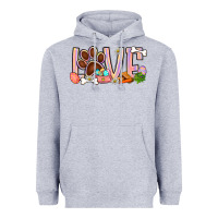 Heather Grey Easter love dog paw Heavyweight Hoodie - BundleAndBundleShop