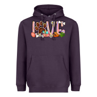 Plum Easter love dog paw Heavyweight Hoodie - BundleAndBundleShop