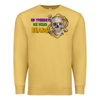Antique Gold on tuesdays we wear beads skull Premium Sweatshirt - FaDigitalArtStudio