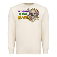 Sandshell on tuesdays we wear beads skull Premium Sweatshirt - FaDigitalArtStudio