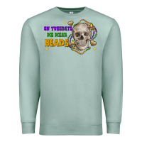 Seafoam on tuesdays we wear beads skull Premium Sweatshirt - FaDigitalArtStudio