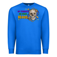 On Tuesdays We Wear Beads Skull Premium Sweatshirt | Teevron