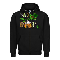 Black Bad green boozy St. Patrick's Day Zipper Hoodie - CowGirlArtShop