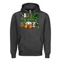 Charcoal Heather Bad green boozy St. Patrick's Day Zipper Hoodie - CowGirlArtShop