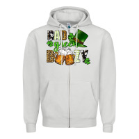Dove Grey Bad green boozy St. Patrick's Day Zipper Hoodie - CowGirlArtShop