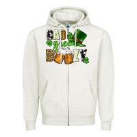 Oatmeal Heather Bad green boozy St. Patrick's Day Zipper Hoodie - CowGirlArtShop