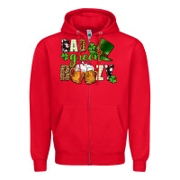 Red Bad green boozy St. Patrick's Day Zipper Hoodie - CowGirlArtShop