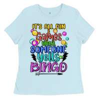 Baby Blue bingo Ladies Tee - MaliasSmallBusiness