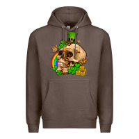 Coffee St. Patrick's boho skull Premium Hoodie - OliviaCreatesArt