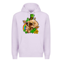 Lilac St. Patrick's boho skull Premium Hoodie - OliviaCreatesArt