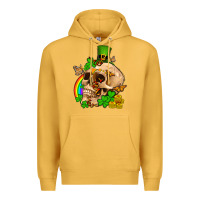 Mustard St. Patrick's boho skull Premium Hoodie - OliviaCreatesArt