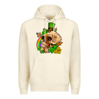 Sandshell St. Patrick's boho skull Premium Hoodie - OliviaCreatesArt