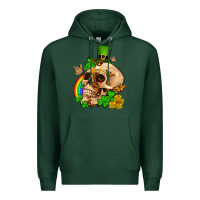 Sports Green St. Patrick's boho skull Premium Hoodie - OliviaCreatesArt