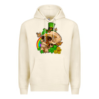 Tofu St. Patrick's boho skull Premium Hoodie - OliviaCreatesArt