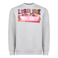 Heather Grey Personalized i wear pink for my Heavyweight Sweatshirt - texasbilliewilder