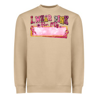 Mushroom Personalized i wear pink for my Heavyweight Sweatshirt - texasbilliewilder