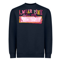 Navy Personalized i wear pink for my Heavyweight Sweatshirt - texasbilliewilder