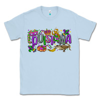 Dusty Blue louisiana mardi gras Classic Tee - LillyAllenDesigns