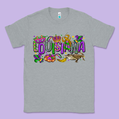 Louisiana Mardi Gras Classic Tee Designed By Lillyallendesigns