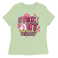 Matcha strike out cancer baseball Ladies Tee - MaliasSmallBusiness