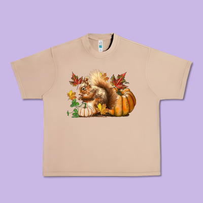 Fall Squirrel Urban Heavy Tee Designed By Lillyallendesigns