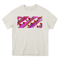 Cream leopar and cowhide with heart candies Heavy Core Tee - AdoDesignShop
