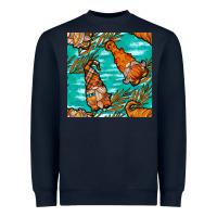 Navy Fall gnomes Heavyweight Sweatshirt - NancyCooperArtShop