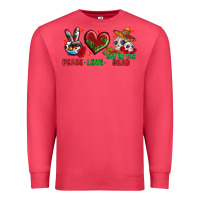 Cardinal Peace Love Day Of The Dead Premium Sweatshirt - BundleAndBundleShop