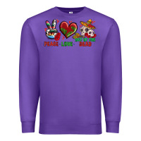 Purple Peace Love Day Of The Dead Premium Sweatshirt - BundleAndBundleShop