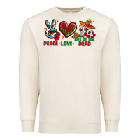 Sandshell Peace Love Day Of The Dead Premium Sweatshirt - BundleAndBundleShop
