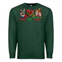 Sports Green Peace Love Day Of The Dead Premium Sweatshirt - BundleAndBundleShop