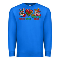 True Royal Peace Love Day Of The Dead Premium Sweatshirt - BundleAndBundleShop