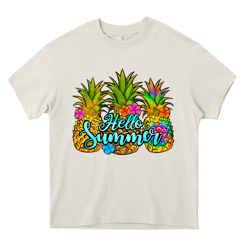 Hello Summer Pineapple Heavy Core Tee by Jasminsmagicworld | Teevron