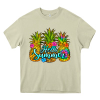 Mossy hello summer pineapple Heavy Core Tee - Jasminsmagicworld