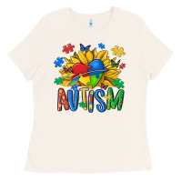 Bone austism sunflower Ladies Tee - MaliasSmallBusiness
