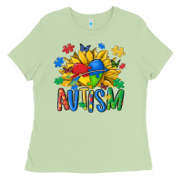 Matcha austism sunflower Ladies Tee - MaliasSmallBusiness