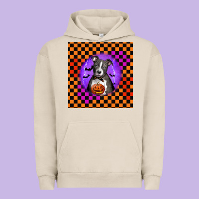 Halloween American Pitbull Terrier Urban Hoodie Designed By Lillyallendesigns