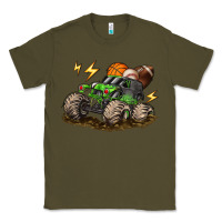 Army Green monster truck sports Classic Tee - LillyAllenDesigns