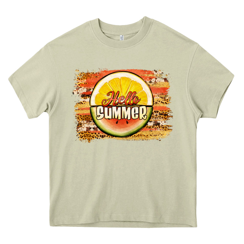 Hello Summer Watermelon Lemon Heavy Core Tee by Jasminsmagicworld | Teevron