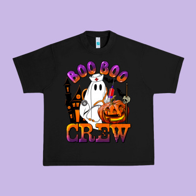Boo Boo Crew Nurse Urban Heavy Tee Designed By Lillyallendesigns