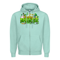 Seafoam Lucky Nurse St. Patrick's Day Zipper Hoodie - HowdyJamesFarm