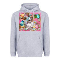 Heather Grey Easter Bunny And Egg With Leopard Pattern Tumbler Heavyweight Hoodie - BundleAndBundleShop